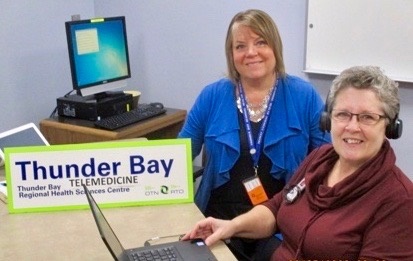 Diane Tetley - Telemedicine Support Specialist (left) &      Dawn Fortier - Fracture Prevention Coordinator at Thunder Bay Regional Health Sciences Centre 